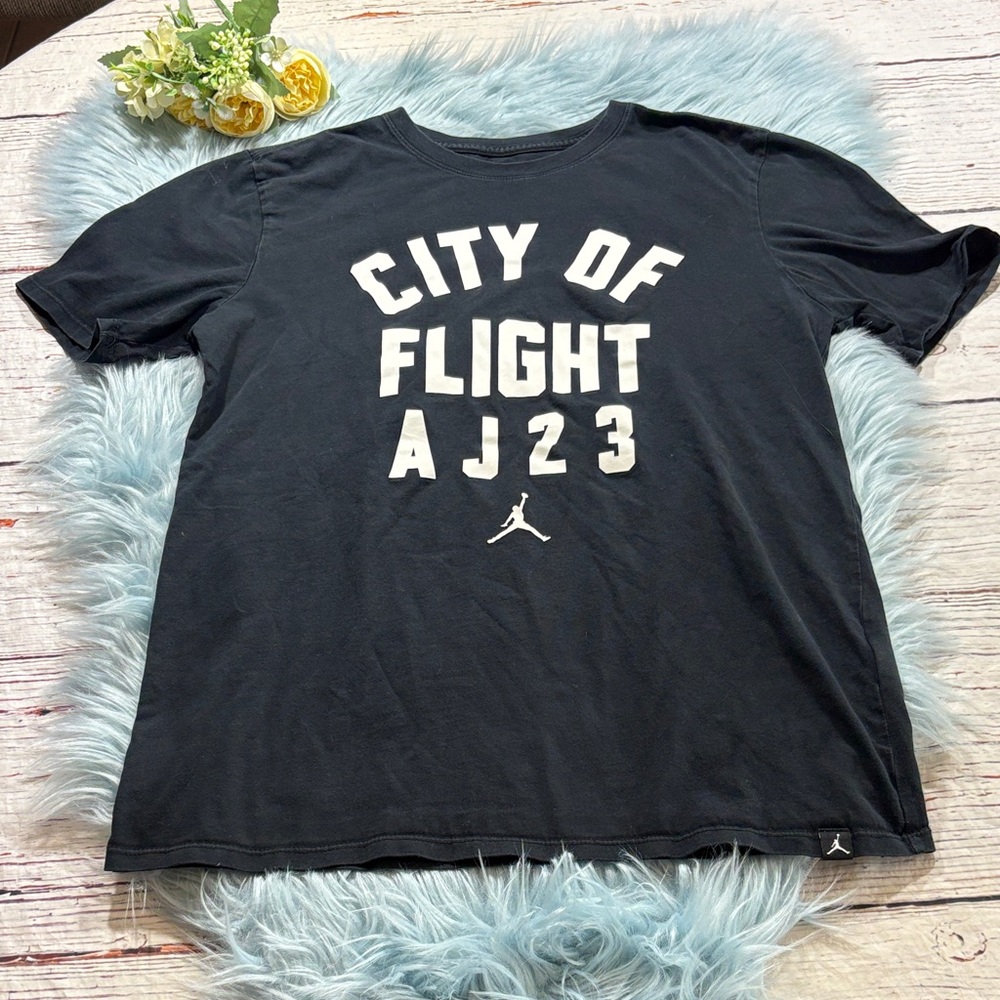Jordan City of Flight Paris T Shirt Black White sz M